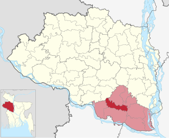 Location of Atgharia Upazila