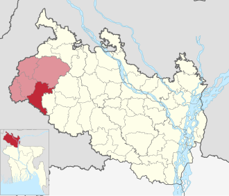 Location of Pirganj Upazila