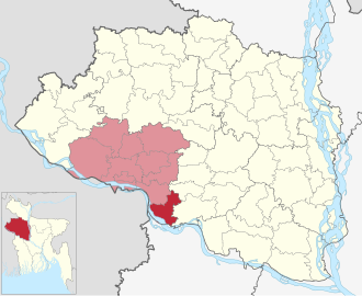 Location of Bagha Upazila