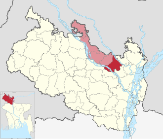 Location of Lalmonirhat Sadar Upazila