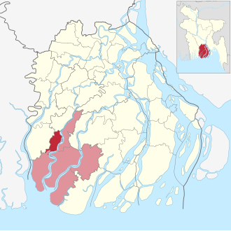 Location of Bamna Upazila