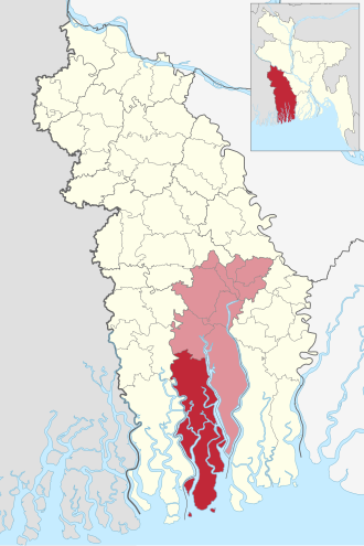 Location of Koyra Upazila