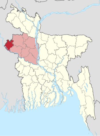 Location of Chapai Nawabganj District