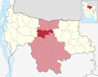 Location of Phulpur Upazila
