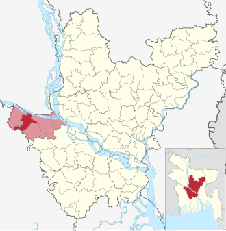 Location of Kalukhali Upazila