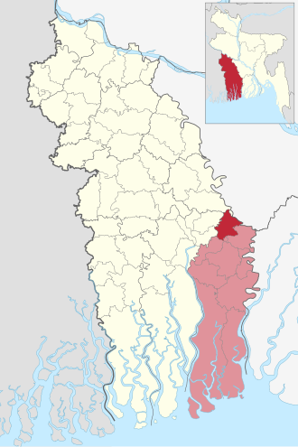 Location of Mollahat Upazila