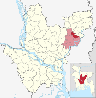 Location of Belabo Upazila