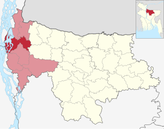 Location of Islampur Upazila