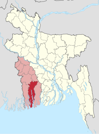 Location of Khulna District