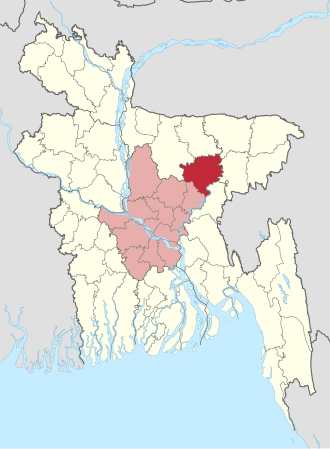 Location of Kishoreganj District