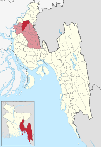 Location of Muradnagar Upazila