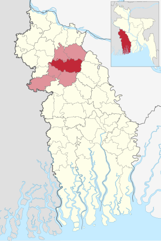 Location of Jhenaidah Sadar Upazila