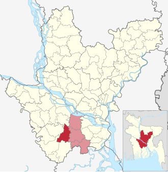 Location of Rajoir Upazila