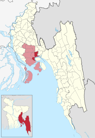 Location of Companiganj Upazila