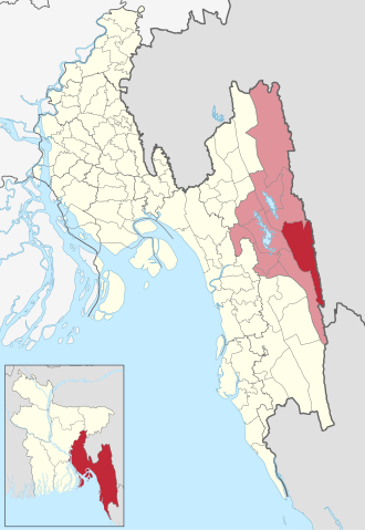 Location of Juraichhari Upazila