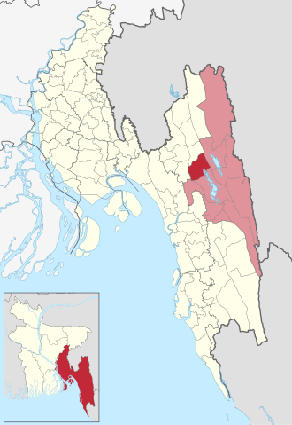 Location of Naniarchar Upazila