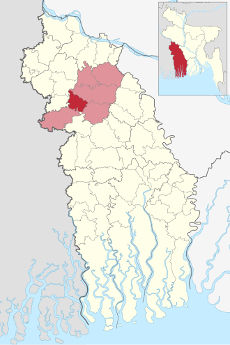 Location of Kotchandpur Upazila