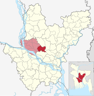 Location of Singair Upazila