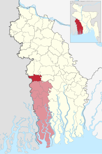Location of Kalaroa Upazila