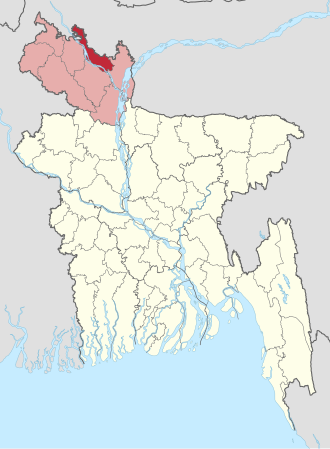 Location of Lalmonirhat District
