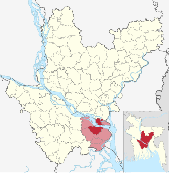 Location of Naria Upazila