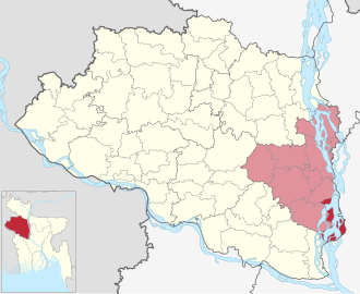 Location of Chauhali Upazila