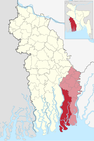 Location of Mongla Upazila