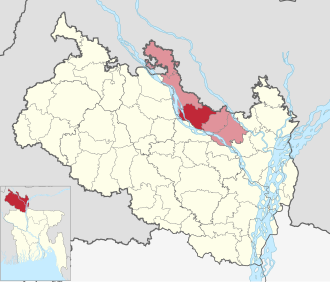 Location of Kaliganj Upazila