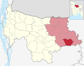 Location of Madan Upazila