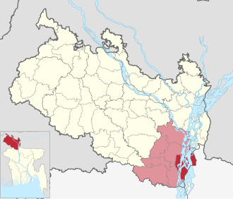 Location of Phulchhari Upazila