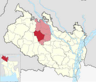 Location of Nilphamari Sadar Upazila