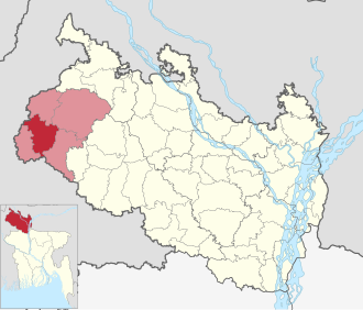 Location of Ranisankail Upazila
