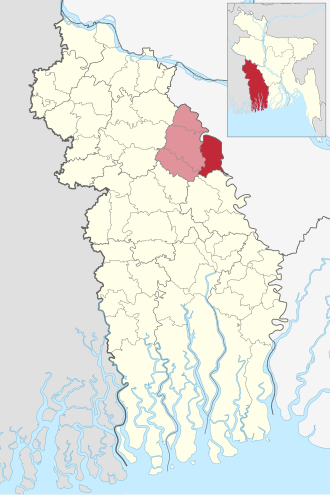 Location of Mohammadpur Upazila