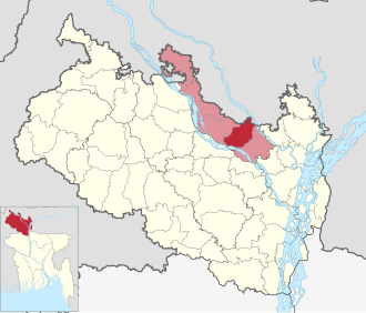 Location of Aditmari Upazila