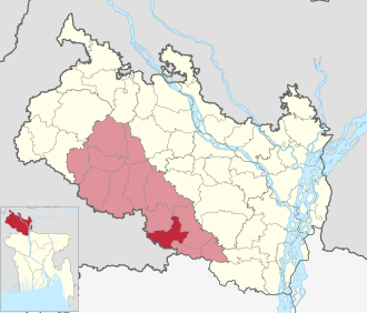Location of Birampur Upazila