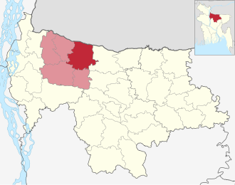Location of Nalitabari Upazila