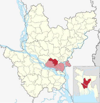 Location of Sirajdikhan Upazila