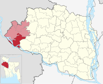 Location of Chapai Nawabganj Sadar Upazila