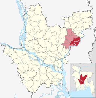 Location of Raipura Upazila