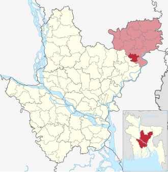 Location of Kuliarchar Upazila