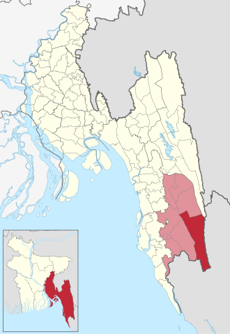 Location of Thanchi Upazila