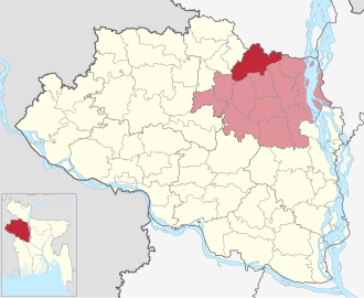 Location of Shibganj Upazila