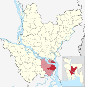 Location of Bhedarganj Upazila
