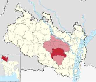 Location of Mithapukur Upazila
