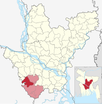 Location of Kashiani Upazila