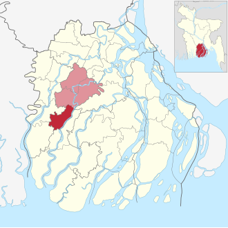 Location of Kathalia Upazila