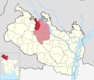 Location of Domar Upazila
