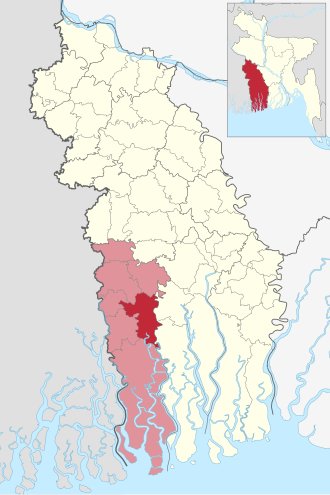 Location of Assasuni Upazila