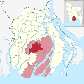 Location of Patuakhali Sadar Upazila