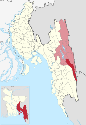Location of Belaichhari Upazila